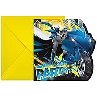 Procos 93358 – Invitations and Envelopes, FSC® Mix, Batman Motif, Children's Birthday Party