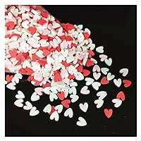 NIANTU109 1000pcs/lot 5mm Polymer Hot Clay Sprinkles Colorful Heart for DIY Crafts Tiny Cute Accessories Gift