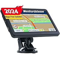GPS Navigator for Car 7 Inch, Truck GPS Commercial Drivers, Trucker GPS for Semi Truck, Navigation for Truck 2024 Map with Free Lifetime Updates, Speed Limit Warnings, Lane Assist