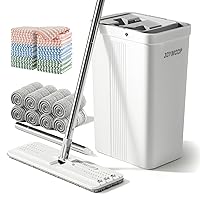 JOYMOOP Mop and Bucket with Wringer Set with Microfiber Cleaning Cloth, Househould Cleaning Tool of Floor Mop and Kitchen Towels