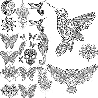Pencil Sketch Temporary Tattoos For Adults Realistic Skull Henna Tattoo Sticker Body Boobs Tatoos Cluster