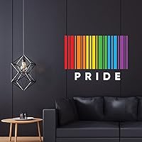 Pride Rainbow LGBTQ Adhesive Wall Decals Motivational Wall Decal Rainbow LGBT Gay Pride Lesbian Pansexual Home Decor for Office School Classroom Teen Dorm Room Wall Decal 22 Inch