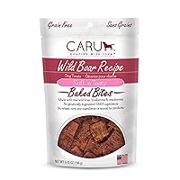 CARU - Soft 'n Tasty Baked Bites - Wild Boar Bites Dog Treats - Flavorful Training Treats - 3.75 oz.