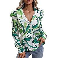 Dry Quick Shirts for Women Women's Spring and Fall Fashionista Casual Color Long Sleeved Lapel Single Long Sleeve