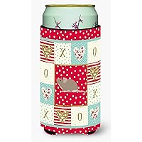 Caroline's Treasures CK5450TBC Grey Domestic Mouse Love Tall Boy Hugger, Red Can Cooler Sleeve Hugger Machine Washable Drink Sleeve Hugger Collapsible Insulator Beverage Insulated Holder