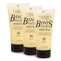 John Boos 5 Oz All Natural Beeswax Moisture Cream for Wood Cutting Boards, Boos Chopping Block & Countertops, Food Safe Charcuterie Essential (3 Pack)