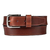 Nautica Men's Casual and Dress Leather Belt with Metal Buckle