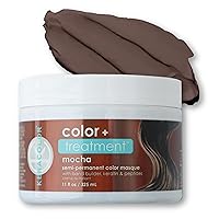 Color + Treatment MOCHA - Highly Pigmented Semi-Permanent Color Masque for Vibrant, Hydrated Hair, 11 Fl Oz