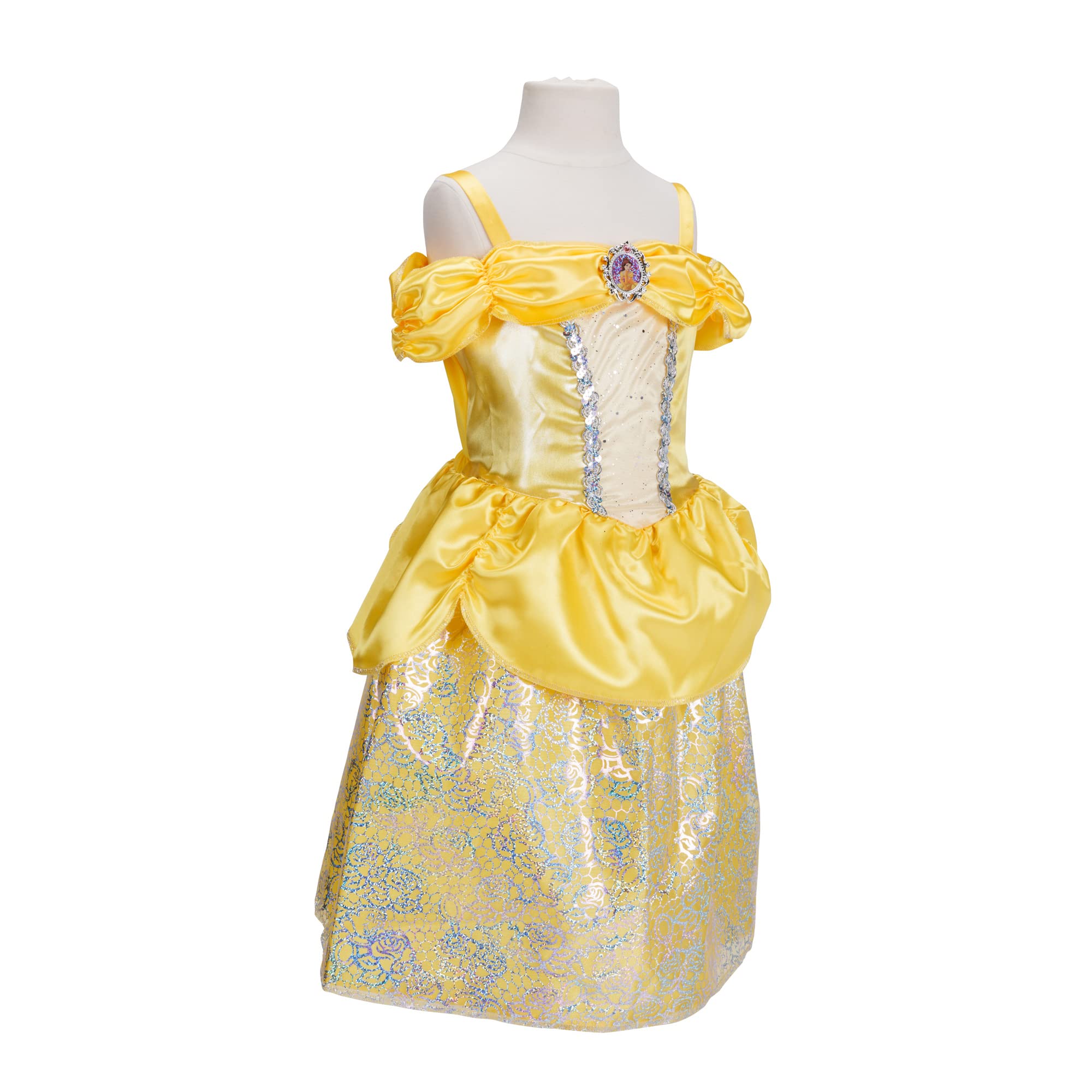 Disney Princess Disney 100 Belle Dress Costume for Girls, Perfect for Party, Halloween Or Pretend Play Dress Up Child Size 4-6X
