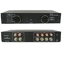 TC-7240 4-Way RCA / Phono Line Amp Router Audio Switcher Selector Splitter