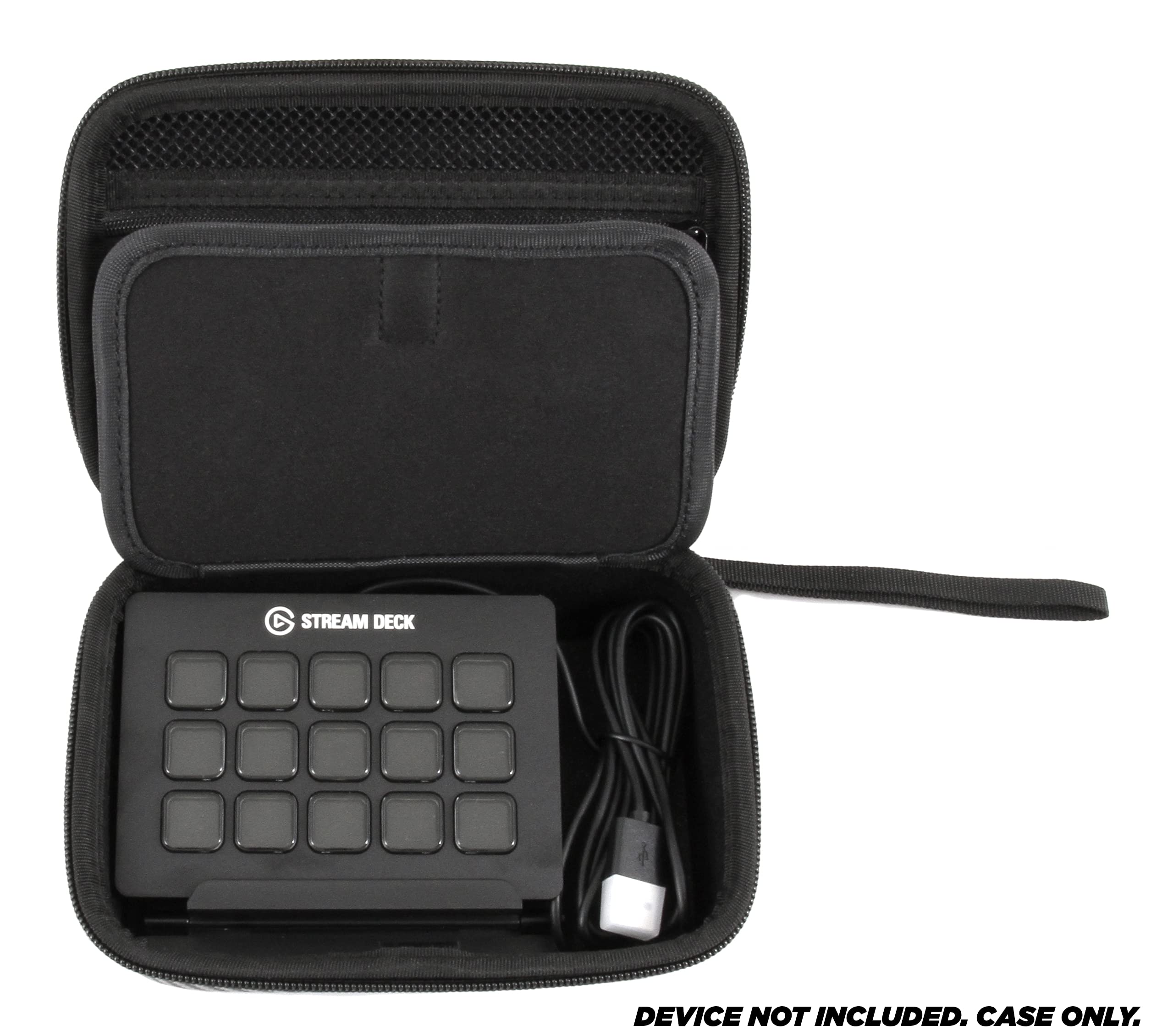 CASEMATIX Travel Case Compatible with Elgato Stream Deck and Adjustable Stand with Accessories, Travel Case Only