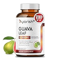 Guava Leaf 12:1 Extract with Black Pepper 12000mg Per Serving (120 Capsules) 60 Days’ Supply| Non GMO Gluten Free Capsule (Pack of 1)