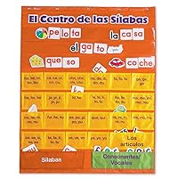Learning Resources El Centro de las Silabas (Spanish Syllables) Pocket Chart 28 L x 38-1/2 W in