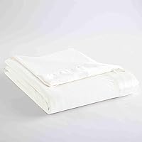 Shavel Home Products Micro Flannel King-Size All Seasons Lightweight Sheet Blanket, Machine Wash & Dry, No Pilling, 104Lx90W, White