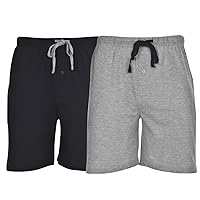 Hanes Men's 2-Pack Cotton Knit Shorts Waistband & Pockets, Assorted Colors and Sizes
