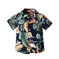 Pack Set Toddler Summer Kids Boy Casual Clothes Short Sleeve Floral T Shirt Beach Shirt Tops Outwear Boys 18 20