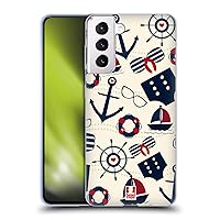 Head Case Designs Nautical Colour Nautical Summer Soft Gel Case Compatible with Samsung Galaxy S21+ 5G
