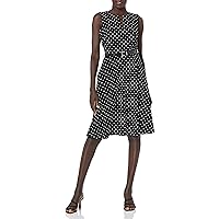 Karl Lagerfeld Paris Women's Polka Dot Cotton Fit and Flare Dress