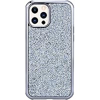 ZIFENGXUAN-Case for iPhone 13/13 Pro/13 Pro Max/13 Plus, Sparkling Leather Back Cover Protector Case Shockproof Anti-Fingerprint Protection Cover Shell (iPhone 13/13 Pro/13 Pro Max/13 Plus,Silver)