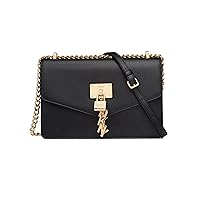 DKNY Women's Elissa Lg Shoulder Bag, Black Gold, One Size