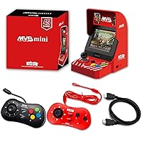 UNICO SNK MVS Mini Arcade with Red and Black Controller [Included HDMI Cable], 45 Pre-Loaded Classic SNK NeoGeo Games: The King of The Fighters / Metal SLUG and More