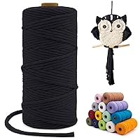  BOCHIKNOT Macrame Cord 5mm X 150 Yds - Cotton Cord Single  Strand Macrame Wall Hanging Plant Hangers & Crafts - Macrame Yarn - Macrame  Craft Color Rope For Knotting In