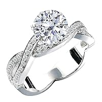 1.25ct Round Cut Diamond Engagement Ring in Platinum