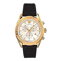 Versace VEHB00219 V-Chrono Men's Chronograph Watch, gold, V-Chrono