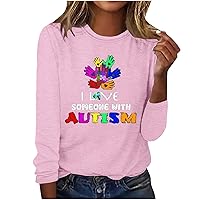 I Love Someone with Autism Awareness Men Women Kids Tshirt Unisex Long Sleeve Graphic Tees Shirts