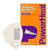 Bioelectric Bandage Kit for Wound Care & Fast Healing – 3-Layers w/Bioelectric Pad, Absorbent Pad, Adhesive + Wound Hydrogel – for Cuts, Abrasions, Blisters, Burns – 5-Pack, 2.3