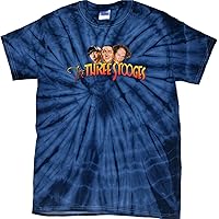 Three Stooges Logo Tie Dye Spiral Short Sleeve T-Shirt for Mens Women Adult T-Shirt