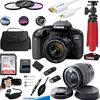 Canon EOS 800D Digital SLR Camera with 18-55 is STM Lens Black - Expo Advanced Accessories Bundle (International Version) (Renewed)