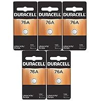 5x Duracell 76A 1.5V Alkaline Battery Replacement LR44,CR44,SR44,AG13, A76, PX76