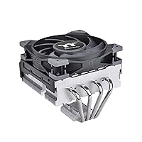 Thermaltake TOUGHAIR 110 140W TDP Top Flow CPU Cooler, Intel/AMD Universal Socket (LGA 1700/1200), 120mm 2000RPM High Static Pressure PWM Fan with High Performance Copper Heat Pipes CL-P073-AL12BL-A