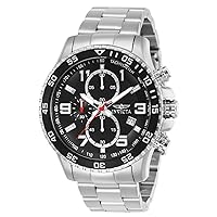 Invicta Men's 14875 Specialty Chronograph Black Textured Dial Stainless Steel Watch