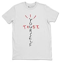 7 White Infrared Design Printed Trust Yourself Sneaker Matching T-Shirt