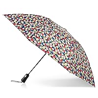 Totes Reverse Close Folding Inbrella with Auto Open Close and Compact, Windproof Design