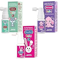 NAVEH PHARMA All Baby Products (Dry Ears Baby, Otic Guard Baby,Clean Ears Baby) 2 Units X 0.5 Fl Oz + 1 Unit X 1 Fl Oz ENT LINE