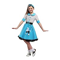 Retro Sock Hop Cutie 50s Girls Costume - Dance the Night Away as a Car Hop or Roller Diner Doll in this Fun Outfit