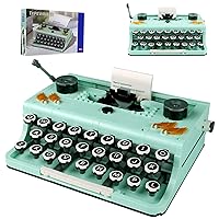 DHODNQP 820PCS Ideas Retro Typewriter Building Blocks Toys Model,Classic Printer Models Building Set,Best Nostalgic Gift for 6+ Year Old Kids or Adults (820pcs) (A)