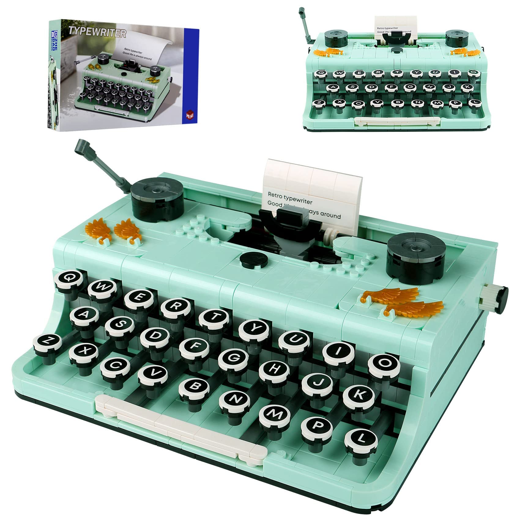 820PCS Ideas Retro Typewriter Building Blocks Toys Model,Classic Printer Models Building Set,Best Nostalgic Gift for 6+ Year Old Kids or Adults