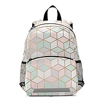 ALAZA Marble Texture with Golden Cubes Geometric Casual Backpack Bag harness bookbag Travel Shoulder Bag