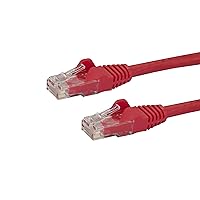 StarTech.com 6in CAT6 Ethernet Cable - Black CAT 6 Gigabit Ethernet Wire -650MHz 100W PoE RJ45 UTP Category 6 Network/Patch Cord Snagless w/Strain Relief Fluke Tested UL/TIA Certified (N6PATCH6INBK)