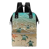 Sea Turtles Women's Laptop Backpack Travel Nurse Shoulder Bag Casual Mommy Daypack