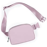 ODODOS Unisex Mini Belt Bag with Adjustable Strap Small Fanny Pack for Workout Running Traveling Hiking, Lavender