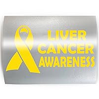 Liver Cancer AWARENESS Yellow Ribbon - PICK YOUR COLOR & SIZE - Vinyl Decal Sticker J