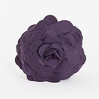 SARO LIFESTYLE Flower Design Poly Filled Throw Pillow, Violet, 16