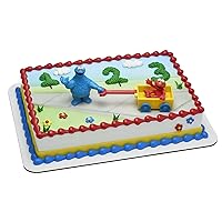 DecoSet® Sesame Street Cake Toppers, 3-Piece Birthday Topper with Elmo and Cookie Monster