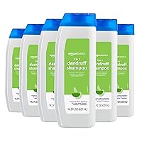 Amazon Basics 2-in-1 Dandruff Shampoo and Conditioner, Green Apple Scent, 14.2 Fluid Ounces, 6-Pack (Previously Solimo)