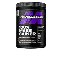 Mass Gainer MuscleTech 100% Mass Gainer Protein Powder Protein Powder for Muscle Gain Whey Protein + Muscle Builder Weight Gainer Protein Powder Creatine Supplements Chocolate, 5.15 lbs